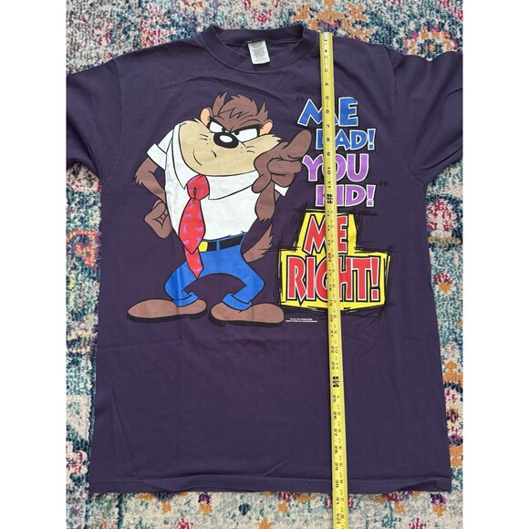 Vintage 90'S HONORS LOONEY TUNES Tasmanian Devil Character Print T-Shirt Size L - Picture 7 of 8